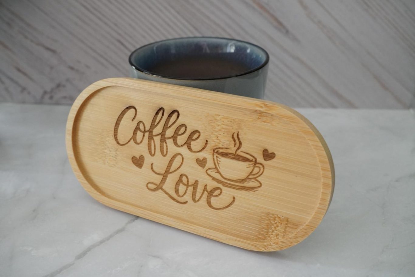 ovales Tablett Coffee Love
